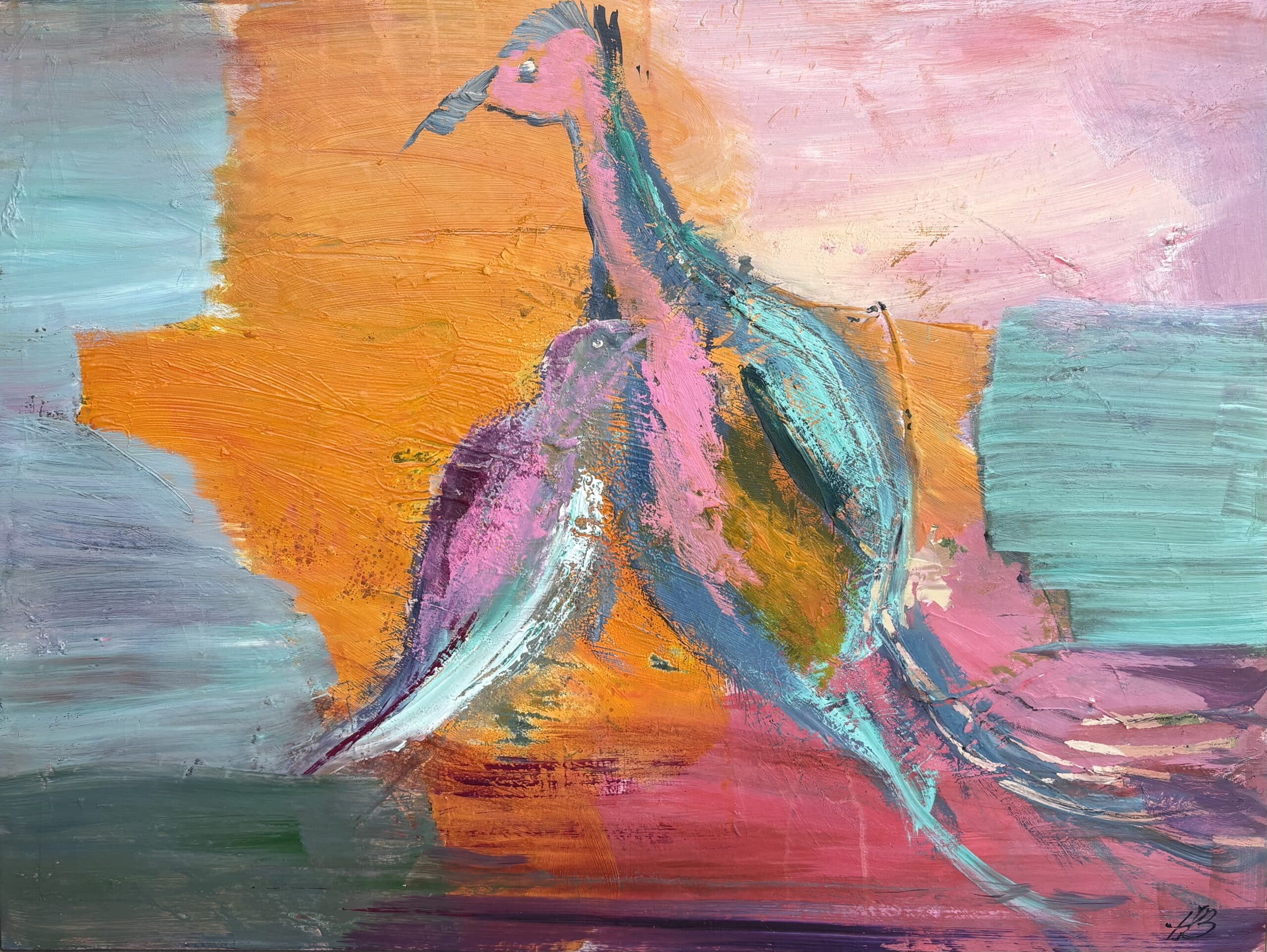 Loving birds ( 80x60 cm.)